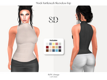 Mock Turtleneck Sleeveless Top - 15 Colors