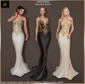 SAS - Lieve White Black Apricot Gown (LaraX & MB) 