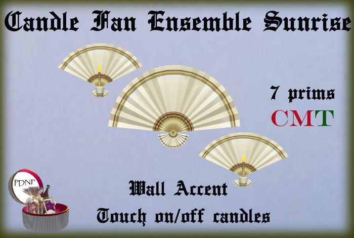 PDN: CANDLE FAN ENSEMBLE SUNRISE  BX