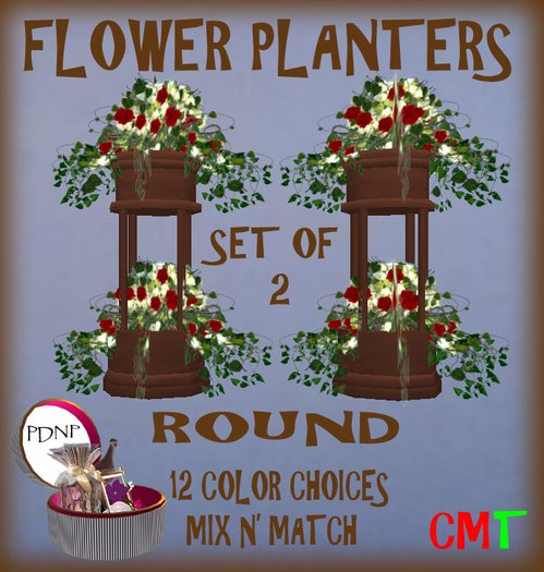 PDN: FLOWER PLANTERS ROUND BOX