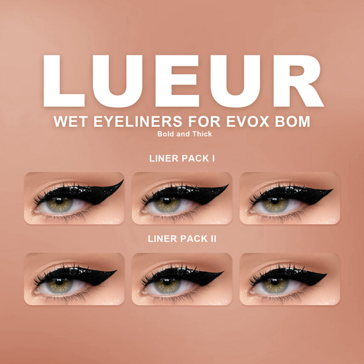 Second Life Marketplace - Lueur - Wet Eyeliners - EVO X BOM 2