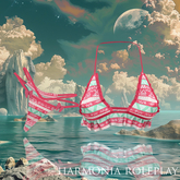 Fuchsia Striped LaraX Bikini Outfit Top