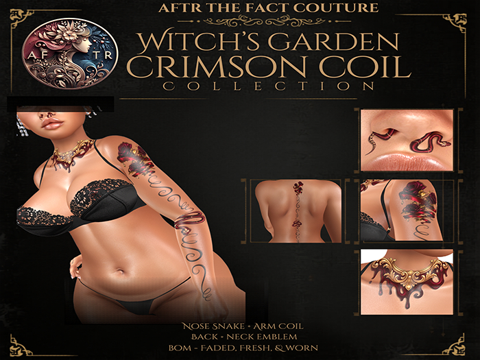 ^^AFTR TFC^^ Witch's Garden-Crimson Coil Tattoo
