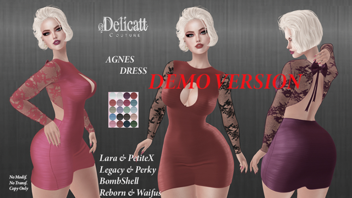 Delicatt Couture - AGNES DRESS - DEMO
