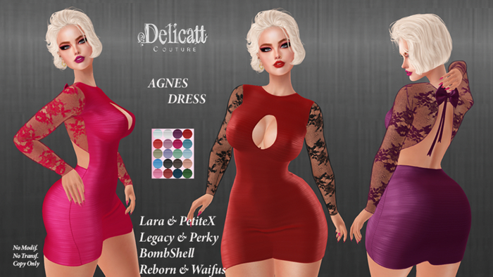 Delicatt Couture - AGNES DRESS - MAY08♥2026♥