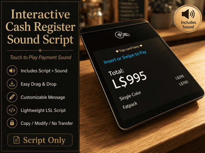 Interactive Cash Register Sound Script - Click to Pay Effect