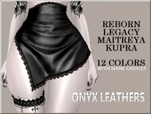 Leather + Lace Slit Skirt in 12 color pack with shine options