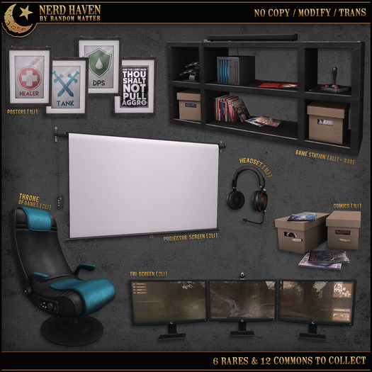 .random.Matter. - Nerd Haven - Game Station - Black - RARE