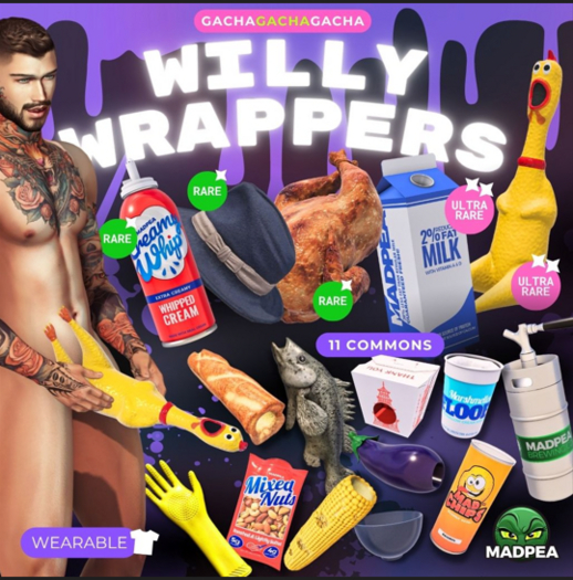 Second Life Marketplace - MadPea Willy Wrappers - Takeout Box