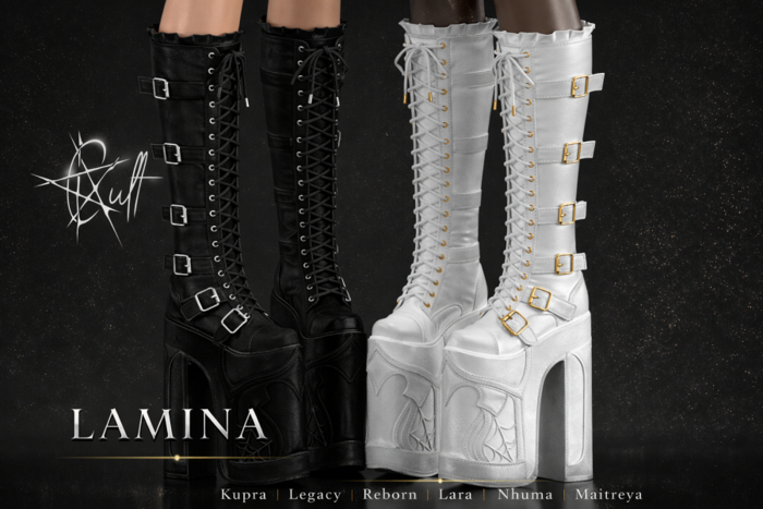 : CULT : Lamina Knee High Platform Boots FatPack