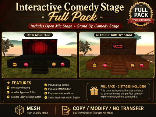 Interactive Comedy Stage Full Pack - 2 Stages Included