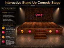 Interactive Stand Up Comedy Stage with Audience Reaction Button