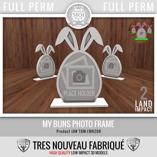 My Buns Rabbit Photo Frame * Full Perm FM0208