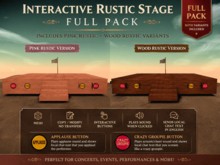 Interactive Stage Full Pack - Brown & Pink Rustic Wood Bundle