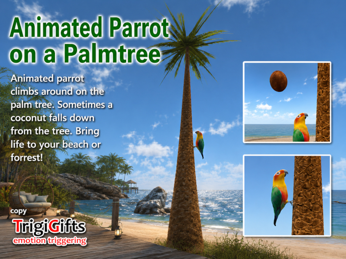 Animated Parrot + Palmtree