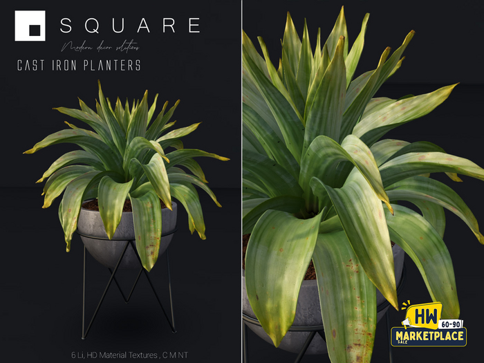[ SQUARE ] - Cast Iron Planter HWSALE