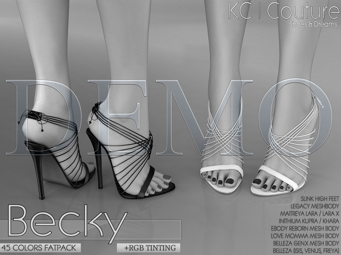 *DEMO* -KC- BECKY HEELS / 45 COLORS FATPACK