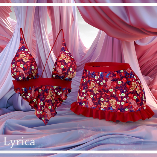 Red Floral LaraX Ruffle Skirt Outfit