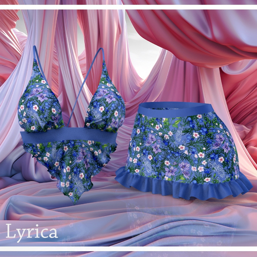 Blue Floral Legacy Ruffle Skirt Outfit