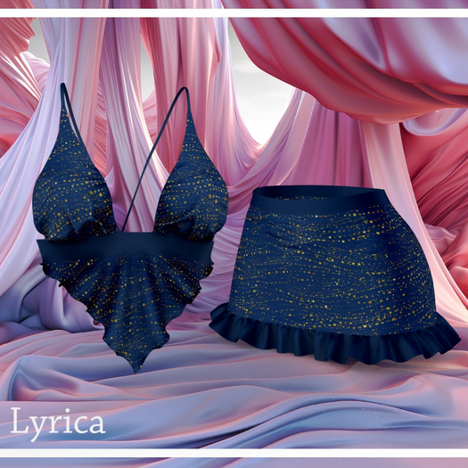 Navy Gold Legacy Ruffle Skirt Outfit