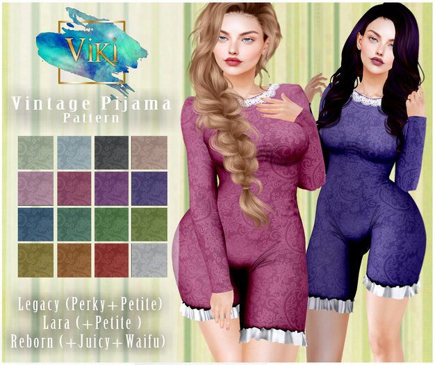 .Viki. Vintage Pijama - Pattern 