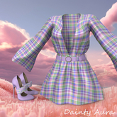Plaid Belt Dress OUTFIT PETITEX