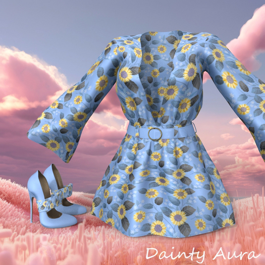 Sunflower Belt Dress OUTFIT WAIFUS