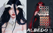 [monso] Albedo Hair /Black & Red