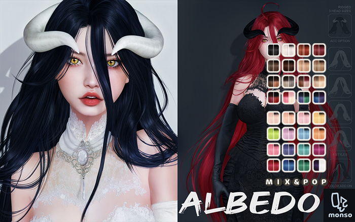 [monso] Albedo Hair /Mix & Pop