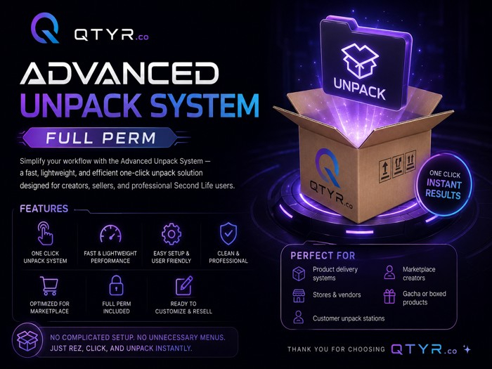 Unpanck Second Life Marketplace - Advanced Unpack System – FULL PERM