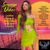Savage Vibes 80's Neon Lime Dress