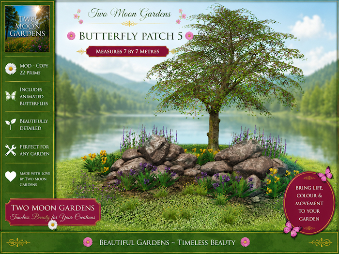 Second Life Marketplace - Butterfly Patch 5 Garden Decor