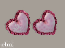 Elm. Sweetheart Cushions//Pink Polka