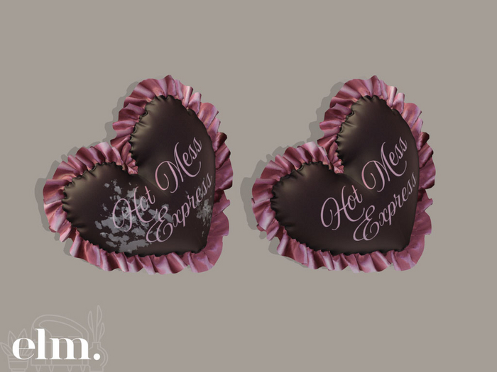 Elm. Sweetheart Cushions//Hot Mess