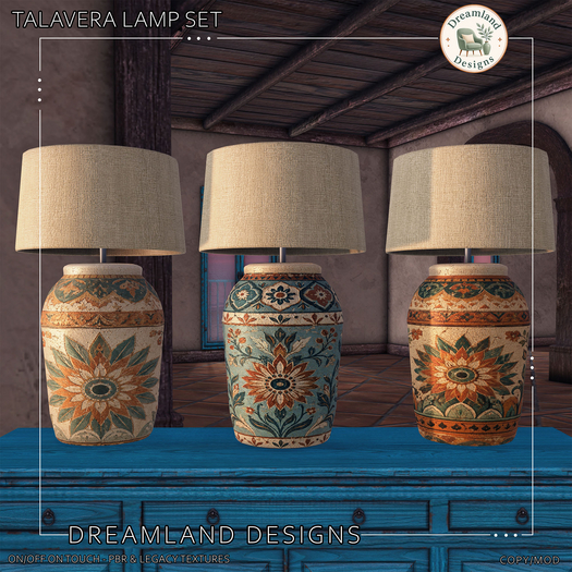 DD Talavera Lamp Set