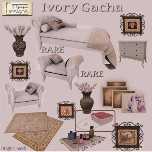 .:Bee Designs:.Ivory Gacha Rugs