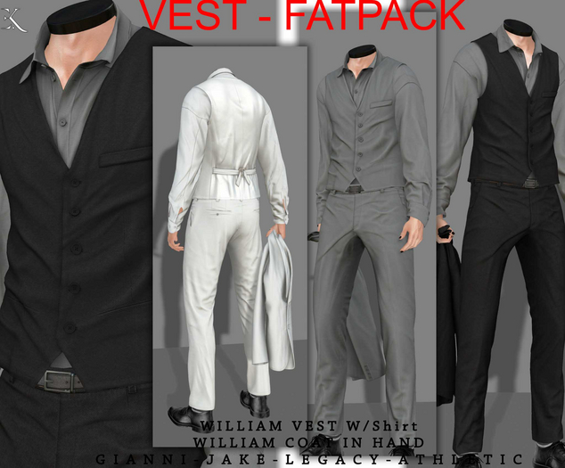 E.K - William - Vest - FATPACK{ADD - ME}
