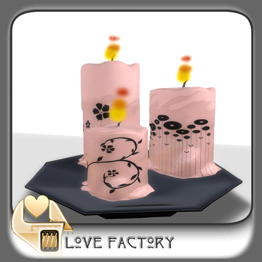 !-[LoveFactory]- Candles Deco Set ~ pink *Box*