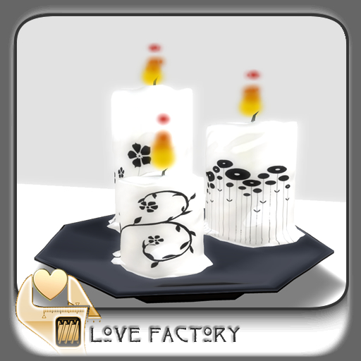 !-[LoveFactory]- Candles Deco Set ~ white *Box*