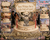 Surprise Wedding Gift Cake (TrigiGifts) With Animated Teddy