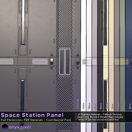onyx.pixel - Materials - Space Station Panel - Cool Neutrals