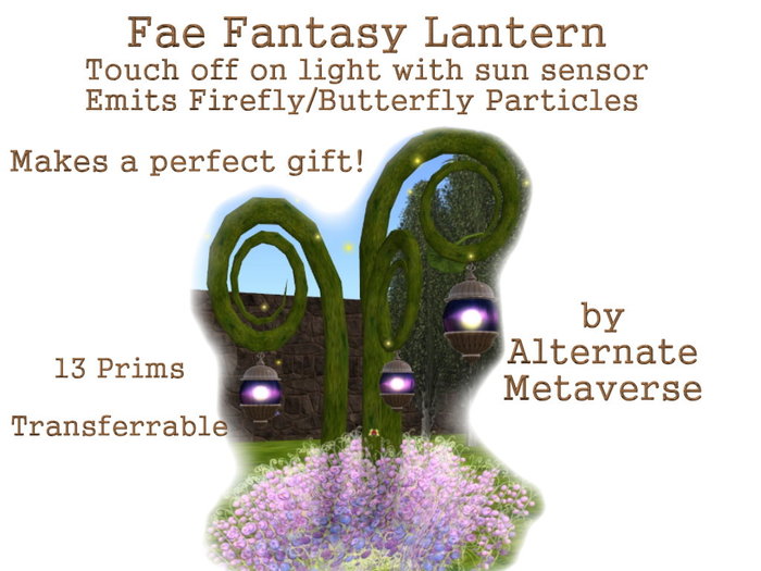 AMV Fae Fantasy Lantern-Touch off on-Firefly/ButterflyParticles