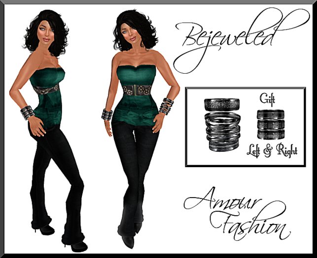 Amour Fashion - Bejeweled Outfit - Emerald