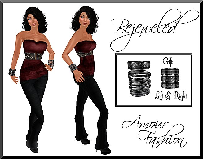 Amour Fashion - Bejeweled Outfit - Wine
