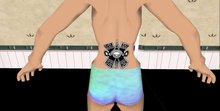ancient mexican cosmos symbol lower back tat box