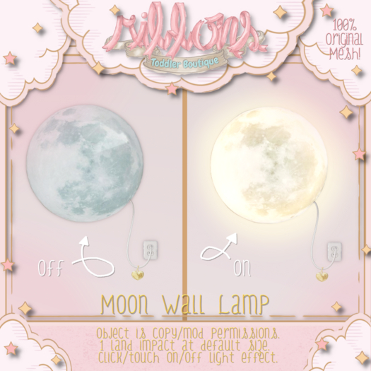 {Ribbons} Moon Wall Lamp {Box}