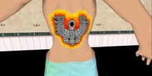 flaming Ra back tattoo box
