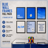 UNBOXING Blue Wall Frames Full Pack – 6 Framed Art Set