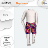 {LC}Swimtrunk Neon leaves(div.sizes)ADD