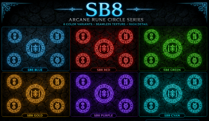 Second Life Marketplace - SB8 Arcane Rune Circle – Fantasy Magic Floor ...